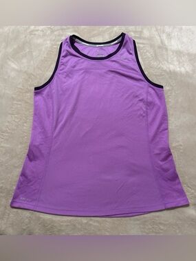 Nike Purple Tank Top with Black Trim - Women's Athletic Tank